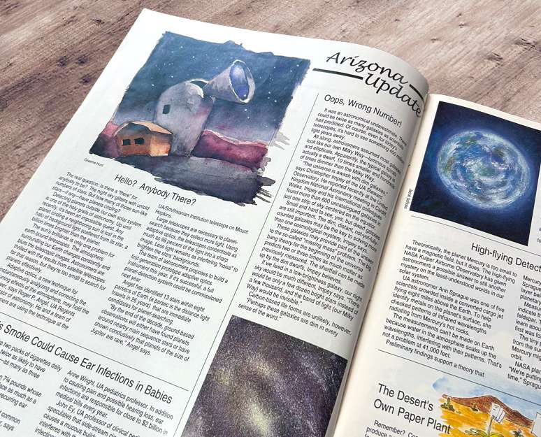 Arizona Alumni Magazine Telescope Illustration