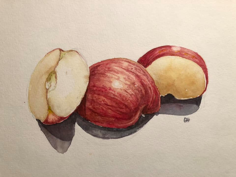 Apples Watercolor painting