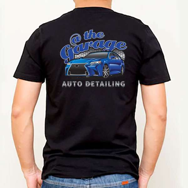 @ the garage t-shirt mockup