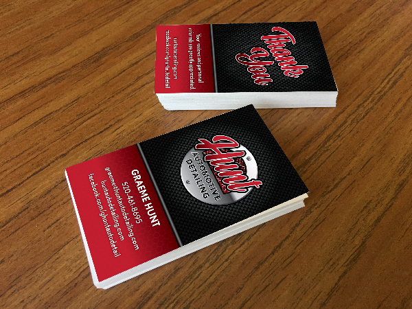 Hunt Auto Detailing Business Cards
